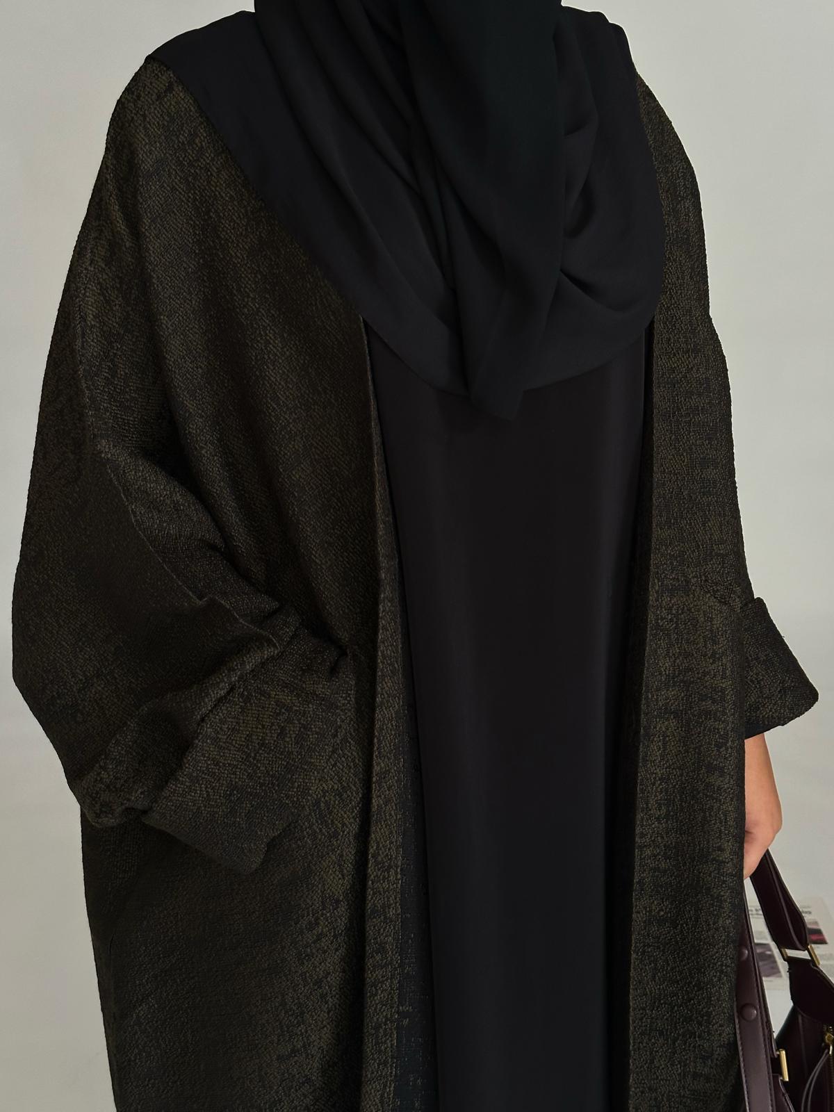 CARDIGAN PAMELA vert kaki et noir – Image 3