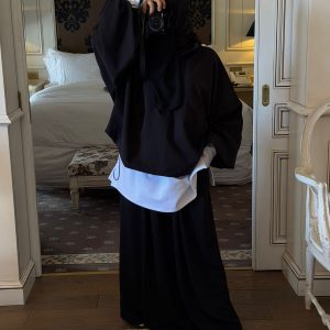 Jupe NOIR crêpe coréen