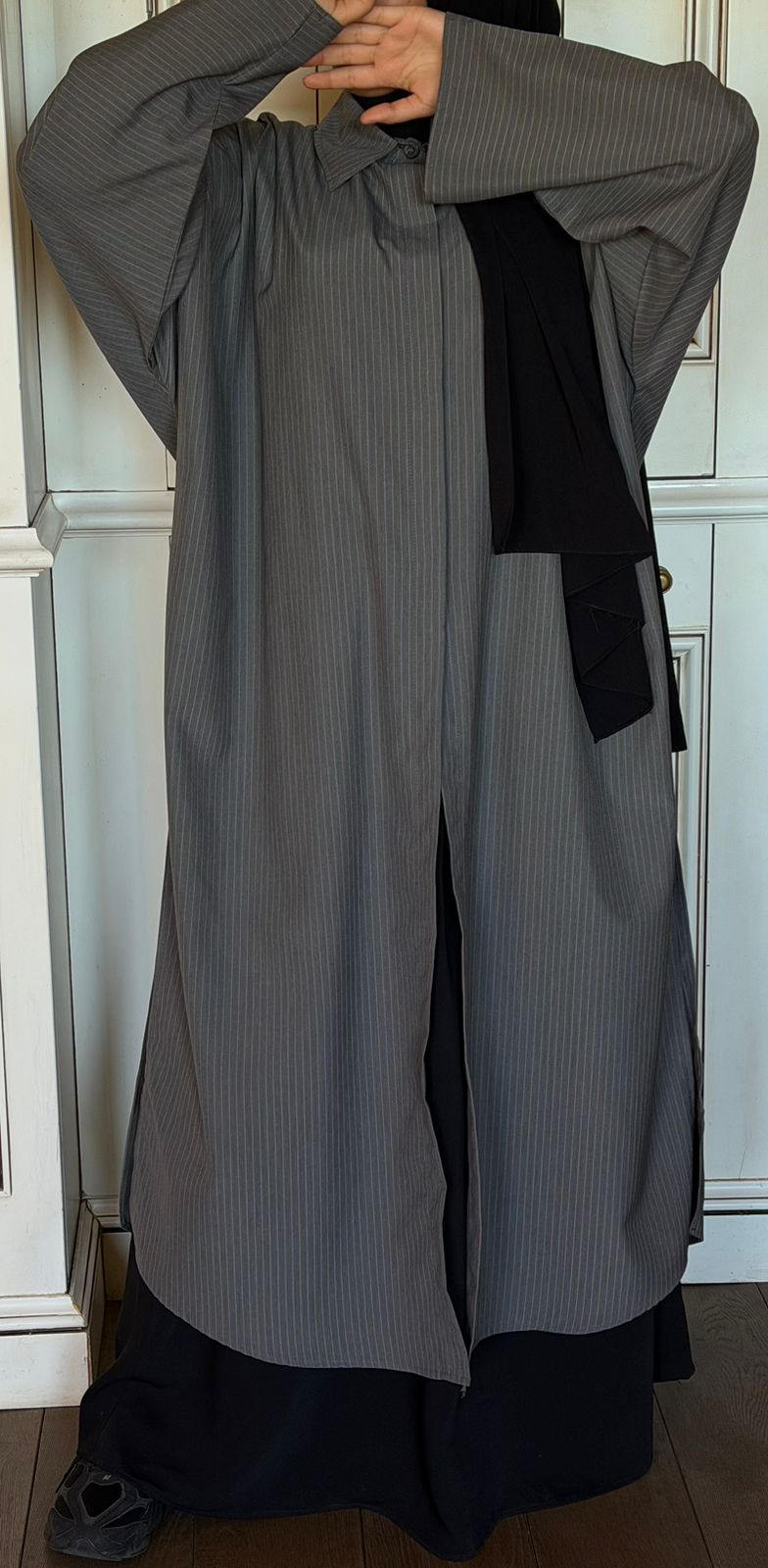 CHEMISE IRIS gris à rayure – Image 3