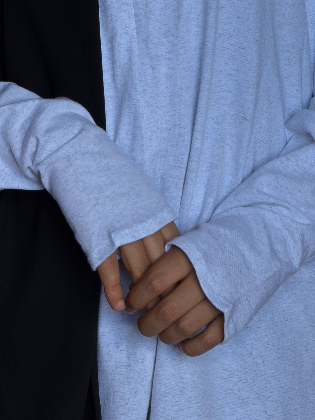 Tunique mitaine gris clair – Image 3