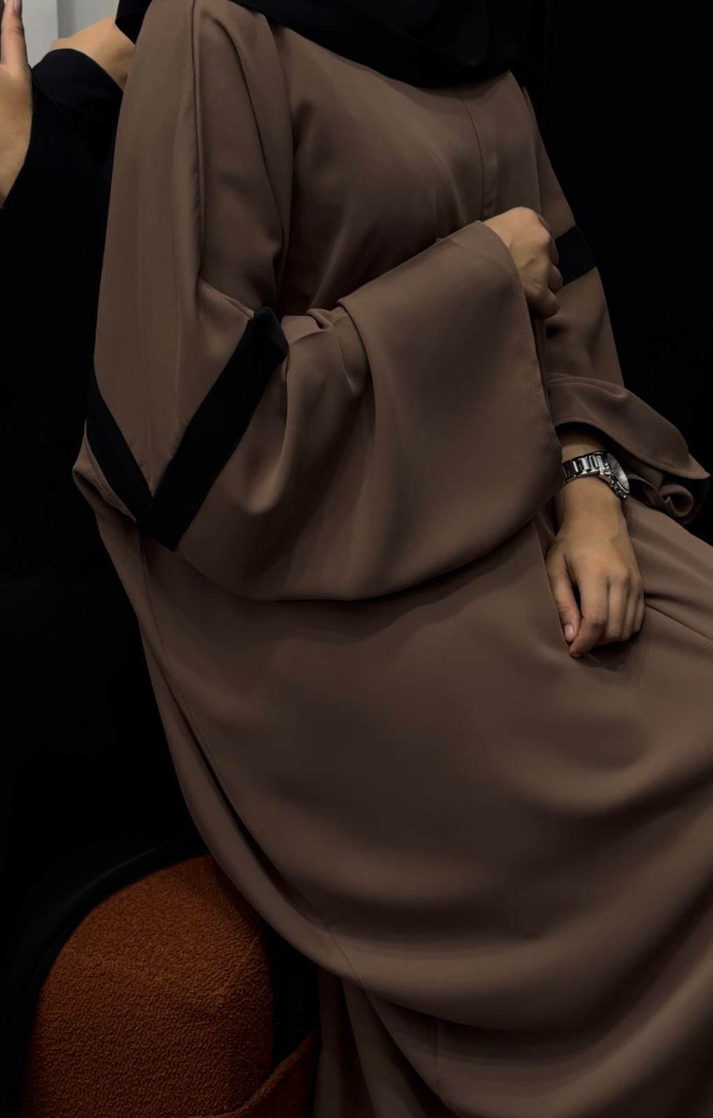 ABAYA MOUNTAIN MOKA bandes Noir