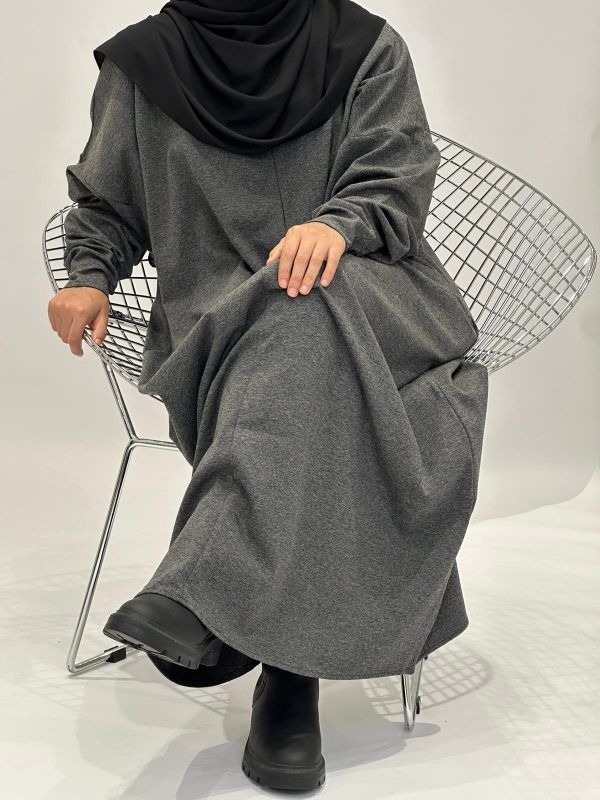 ABAYA MITAINE GRIS – Image 3