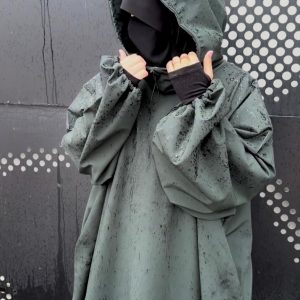 PONCHO 2025 tissu déperlant vert foncé